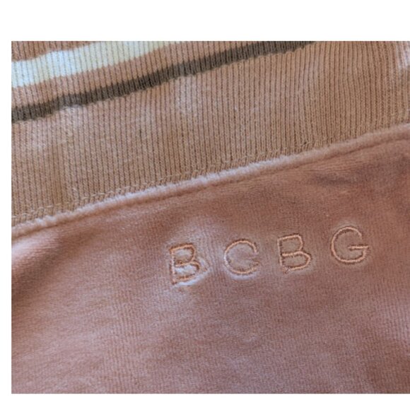 Y2K Blush Pink Women's Velour BCBG Max Azria Lounge Pants Size L - Picture 3 of 13